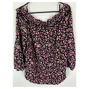 Lane Bryant Off the Shoulder Floral Top SZ 18/20
